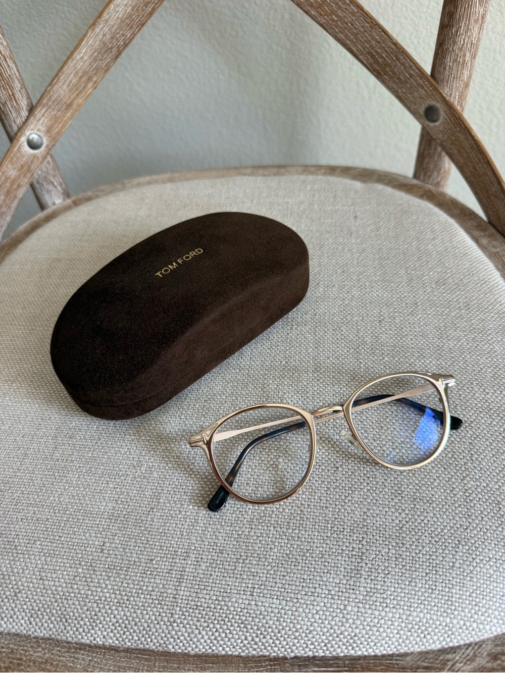 Tom ford full rim metal frame eyeglasses